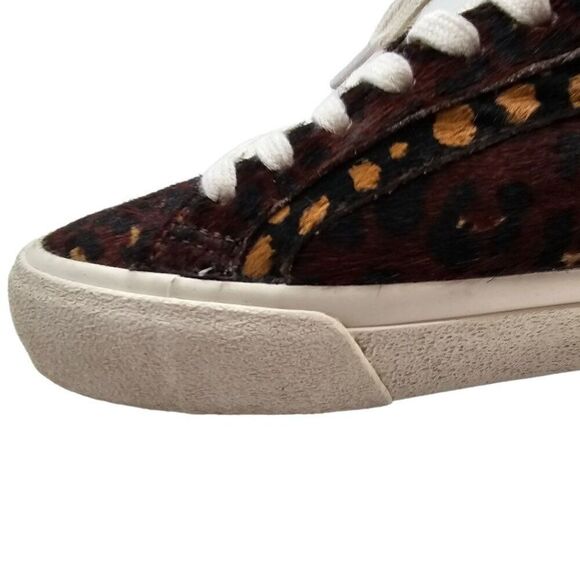 Madewell Womens 5.5 Sidewalk Low Top Sneakers in Painted Leopard Colorblock Calf - Picture 9 of 15